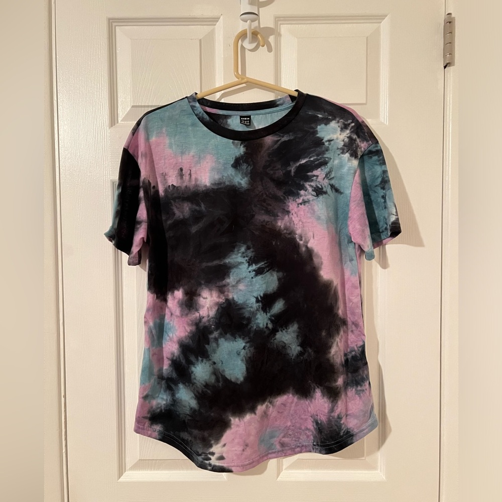 SHEIN Essnce Tie Dye Drop Shoulder Tee